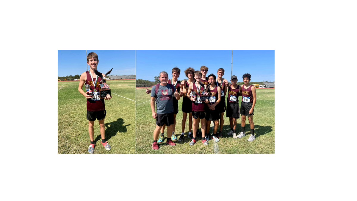 Luke Leavelle and team with their trophys. 